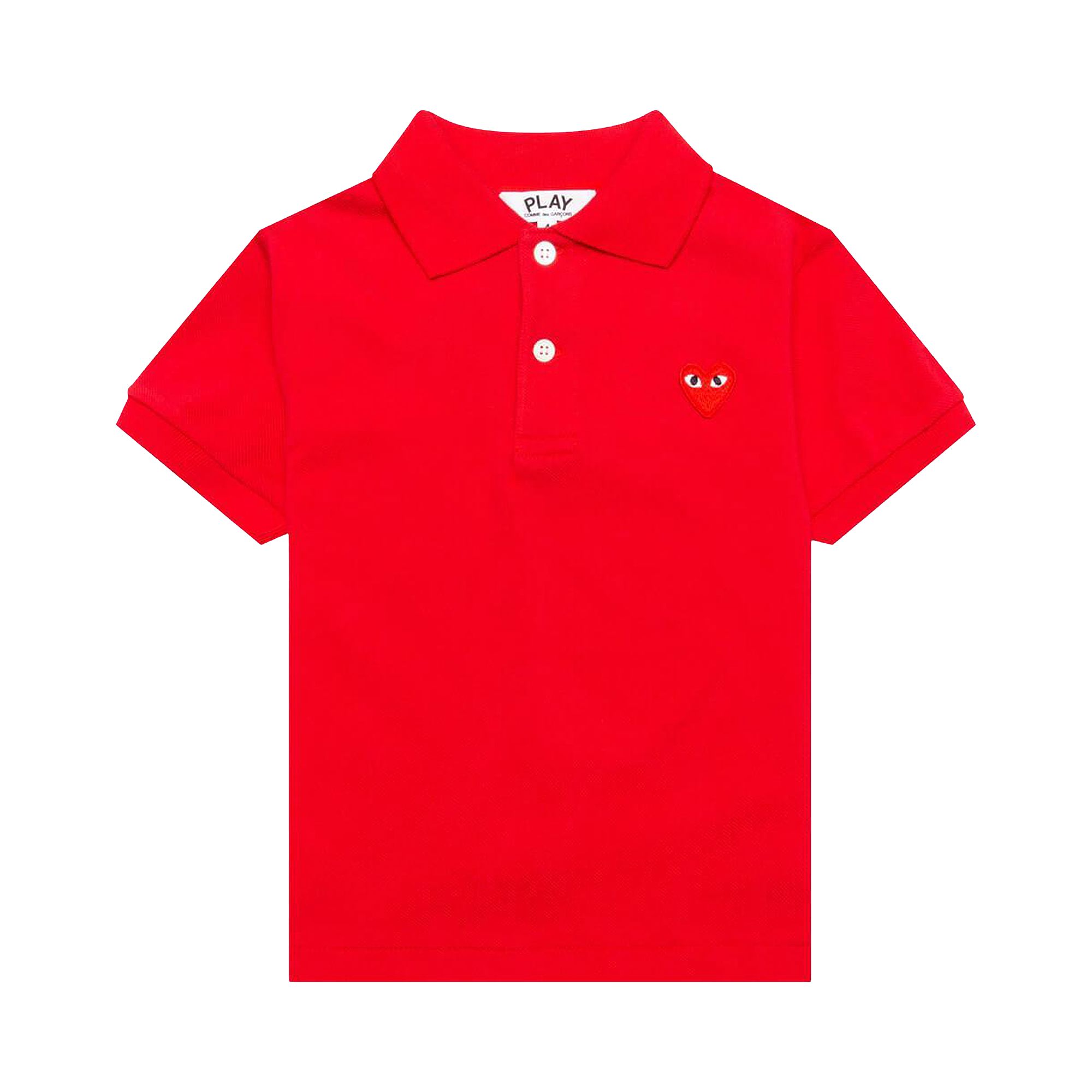 Pre-owned Comme Des Garçons Play Polo Shirt 'red' | Kid's Size 4
