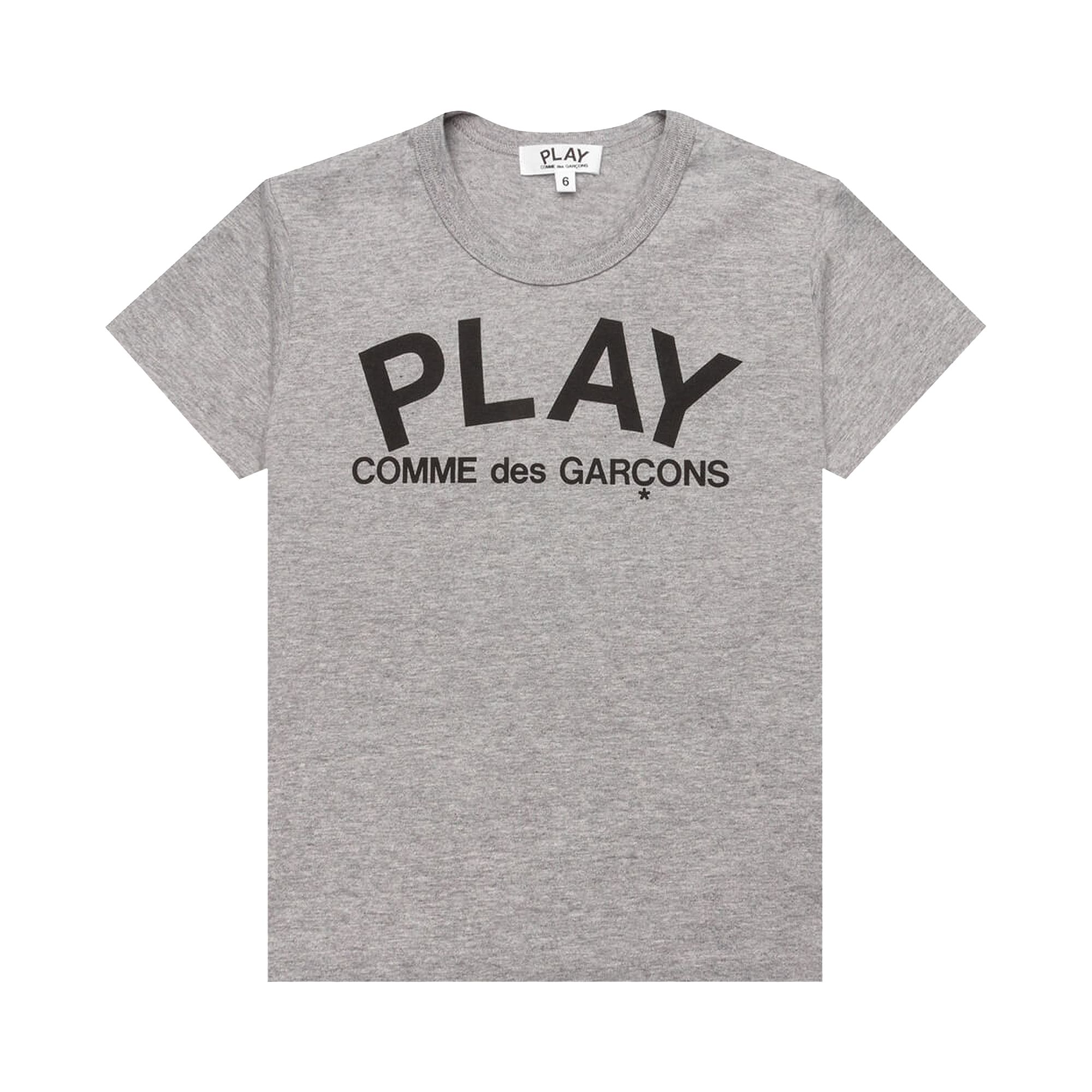 Pre-owned Comme Des Garçons Play Logo T-shirt 'grey' | Kid's Size 6