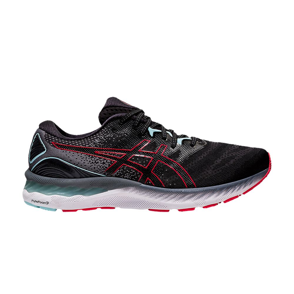 Pre-owned Asics Gel Nimbus 23 2e Wide 'black Electric Red'