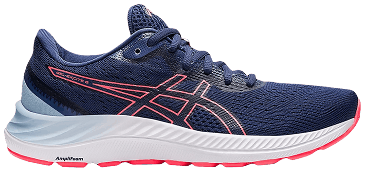 Asics Wmns Gel Excite 8 Wide Thunder Blue Blazing Coral