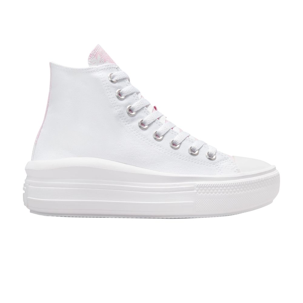 Converse Wmns Chuck Taylor All Star Move High 'Hybrid Floral - White Pink Foam' | Women's Size 8