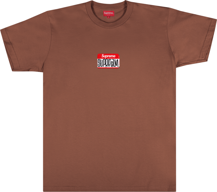 Buy Supreme Gonz Nametag Short-Sleeve Top 'Brown' - FW21KN55 BROWN