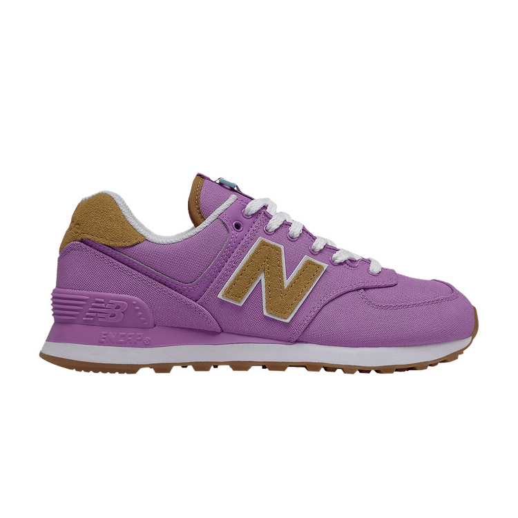 New balance 574 purple gold on sale