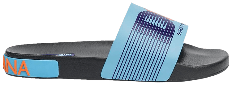 Dolce  Gabbana Slides Blue Orange