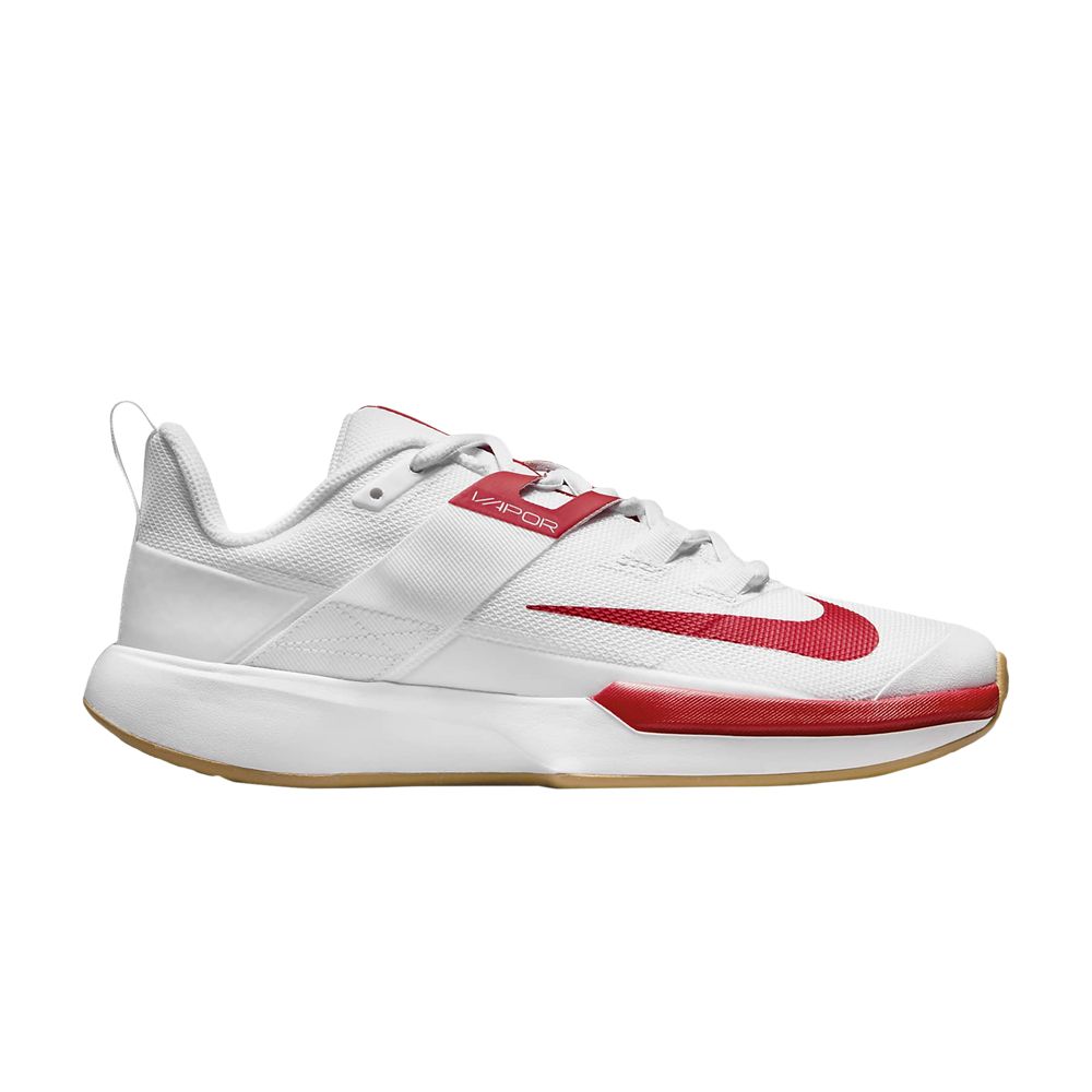 Pre-owned Nike Wmns Court Vapor Lite 'white University Red'