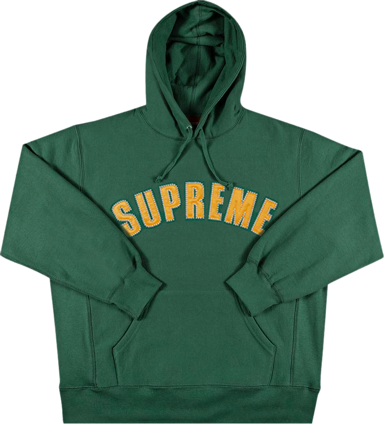 Buy Supreme Pearl Logo Hooded Sweatshirt 'Dark Green' - FW21SW6