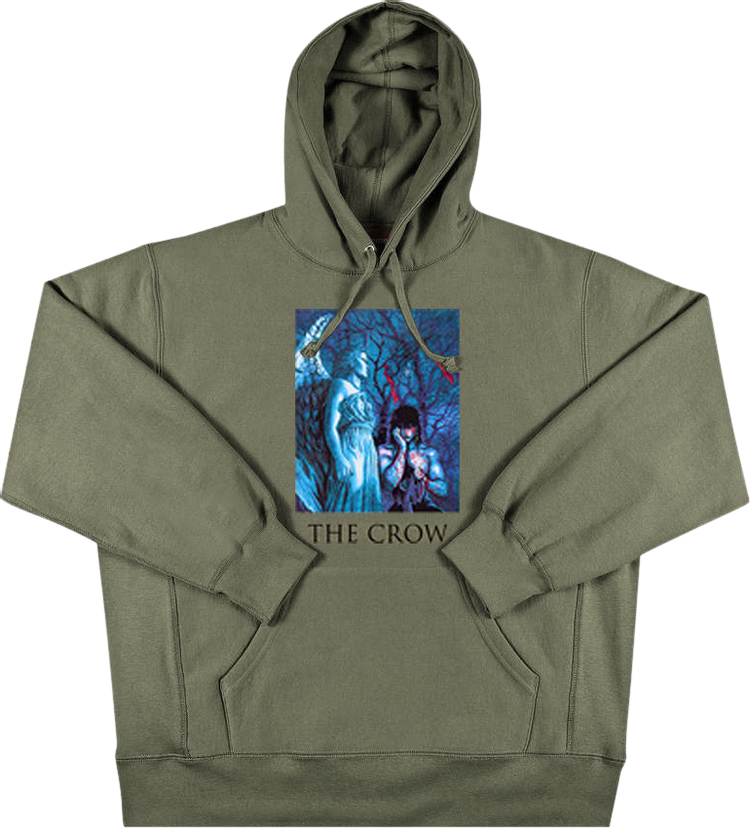 Buy Supreme x The Crow Hooded Sweatshirt 'Light Olive' - FW21SW43