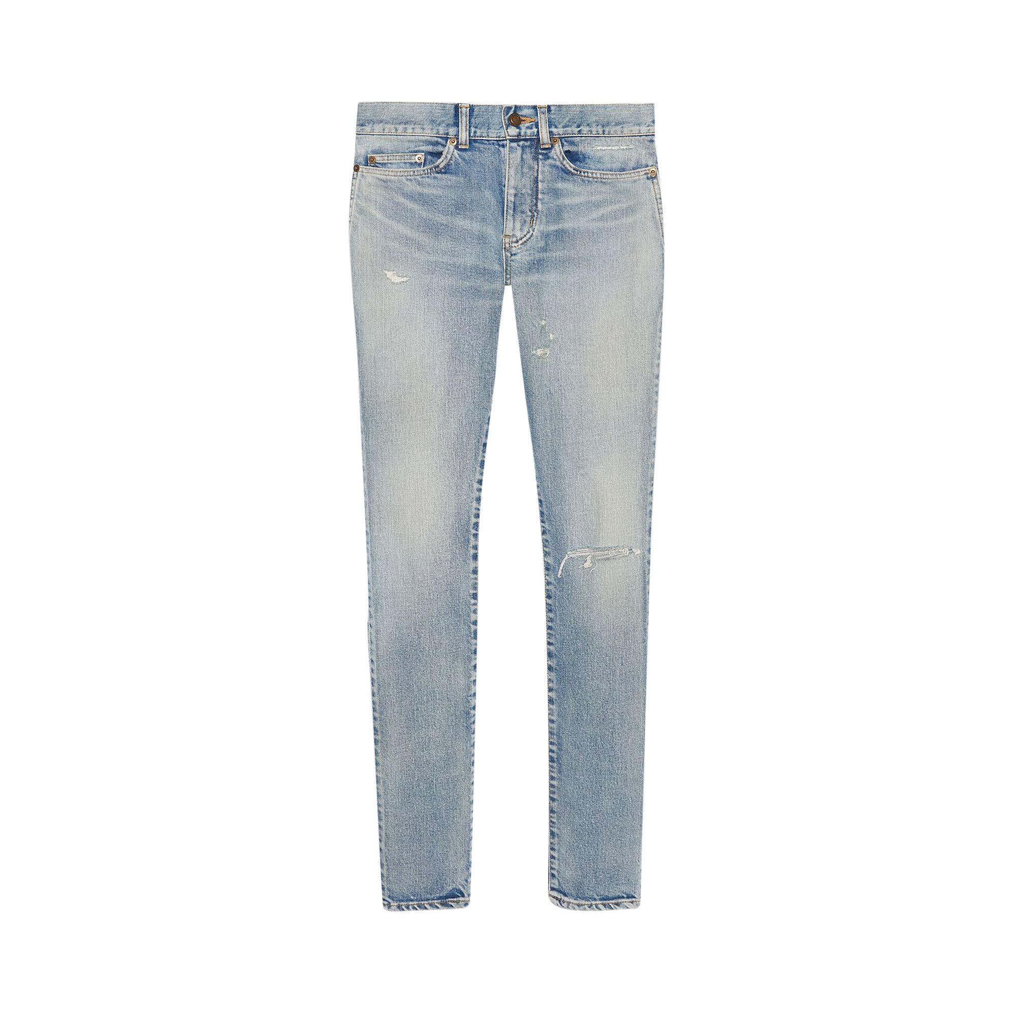 Saint Laurent Skinny 5 Pocket Denim 'Santa Monica Blue' | Men's Size 33