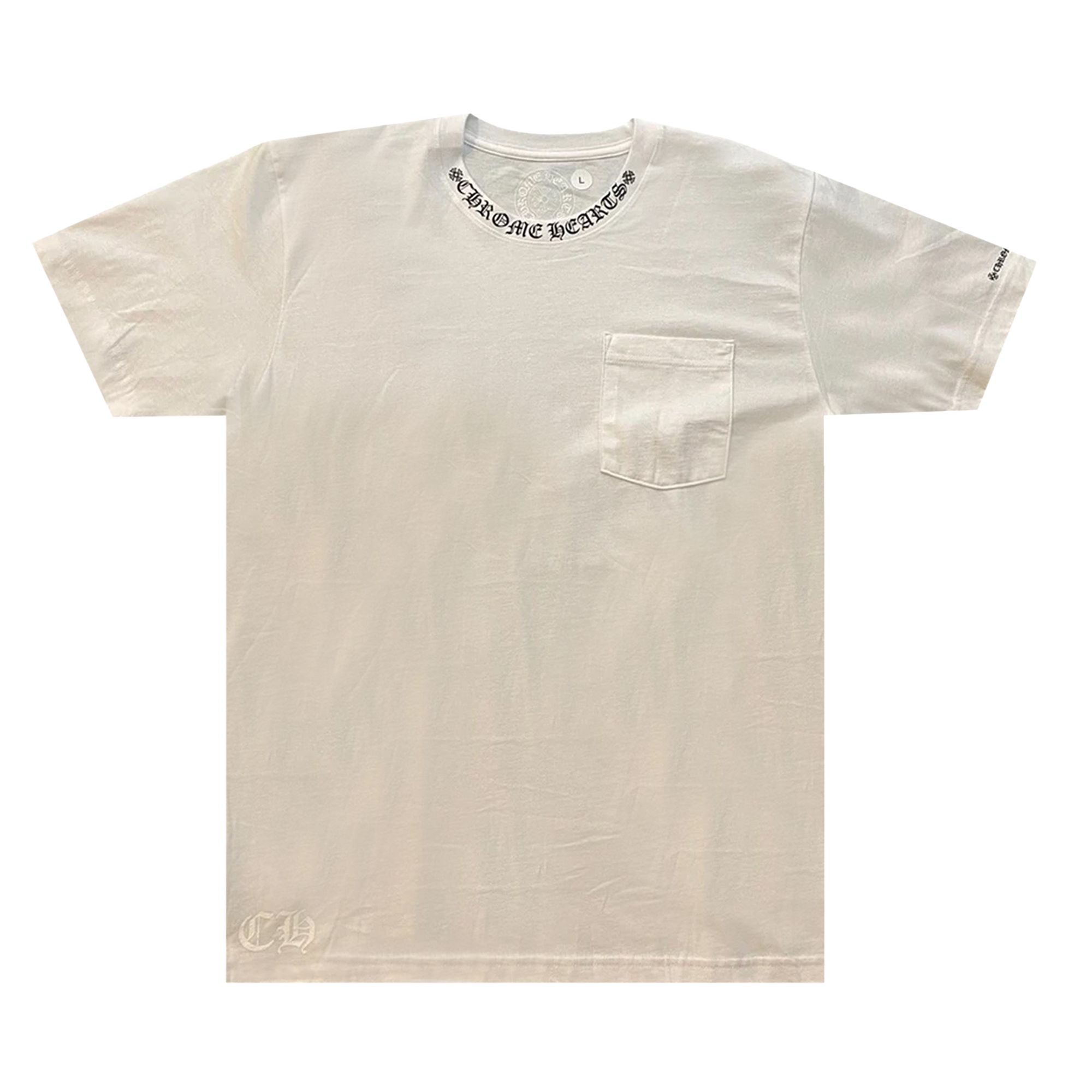 Chrome Hearts Neck Logo Tee 'White' | Men's Size M