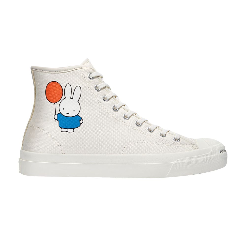Pre-owned Converse Pop Trading Company X Jack Purcell Pro High 'miffy - Egret' In Cream