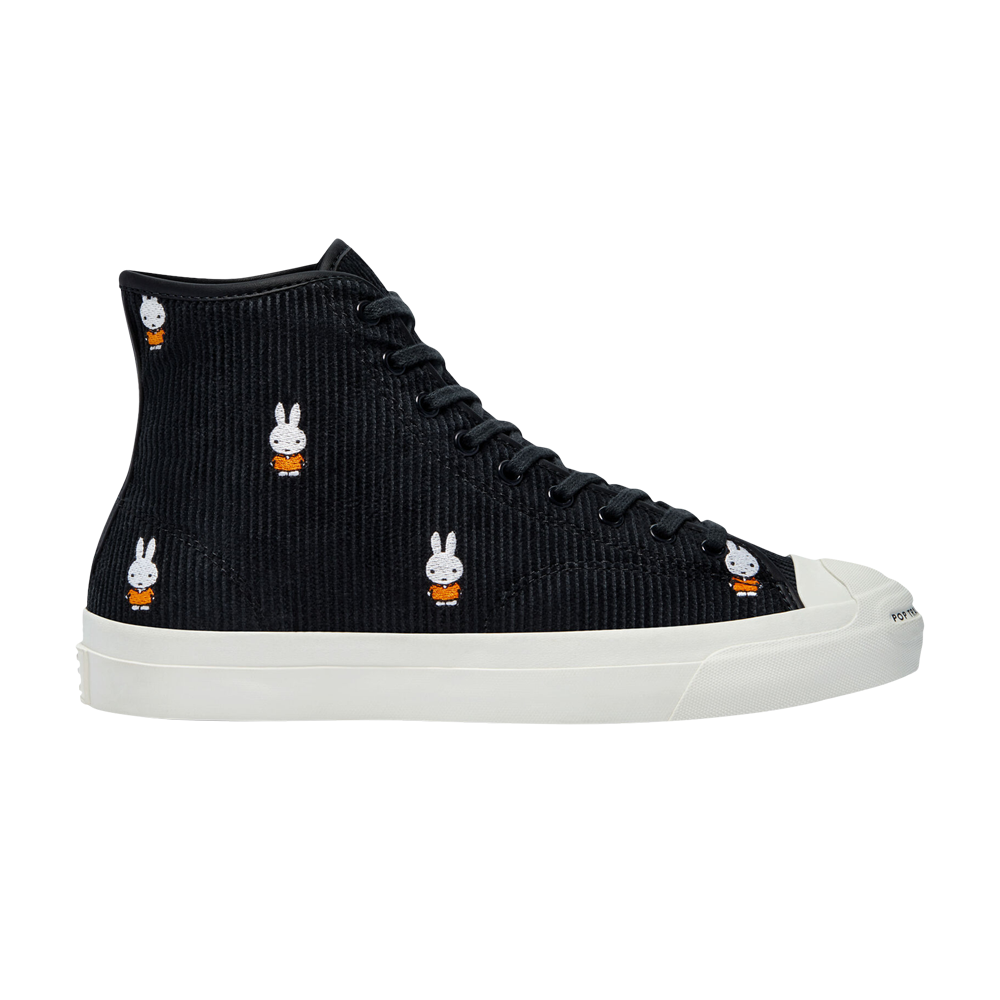 Pre-owned Converse Pop Trading Company X Jack Purcell Pro High 'all Over Miffy' In Black