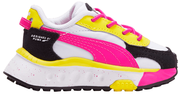 Puma Wild Rider Toddler Rollin   Pink Glow Yellow