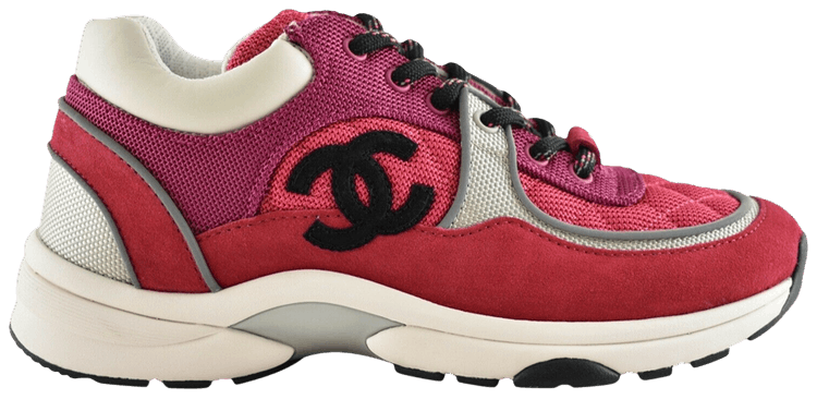 Chanel cc logo sneaker white 2025 silver pink