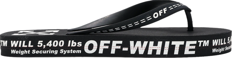 Off-White Flip Flops 'Typographic Logo - Black'