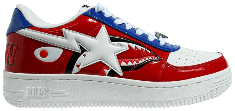 Bapesta Low Shark Face   Red