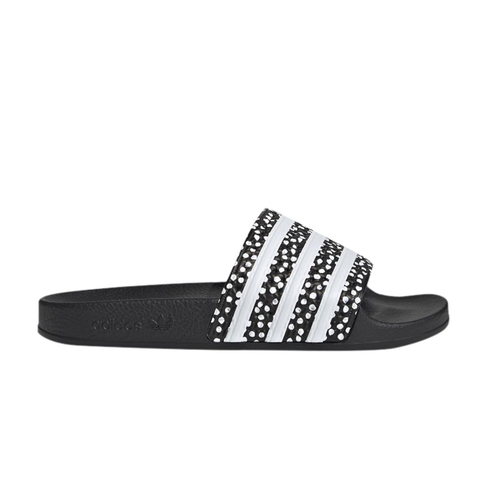 Pre-owned Adidas Originals Wmns Adilette Slide 'polka-dot' In Black