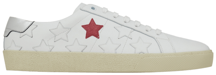 Saint Laurent Wmns Court Classic SL06 Low White Pink Stars
