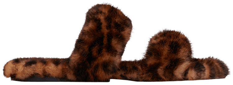 Saint Laurent Wmns Bleach Slide Leopard