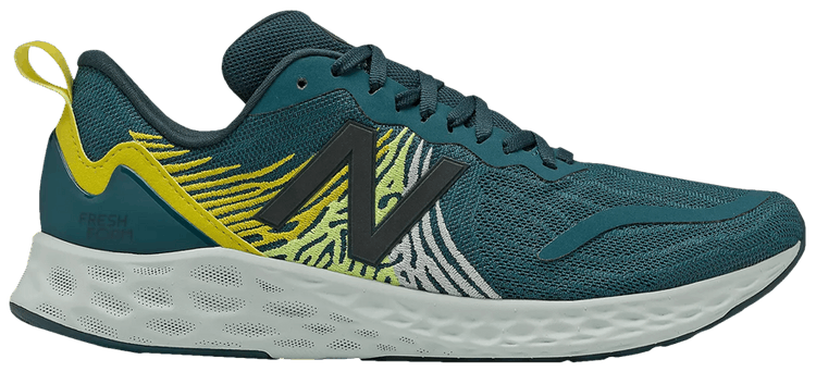 New Balance Fresh Foam Tempo 2E Wide Teal Sulpher Yellow