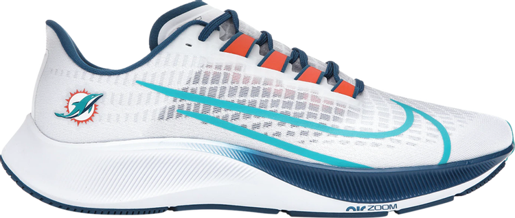 Unisex Nike Gray Miami Dolphins Zoom Pegasus 38 Running Shoe