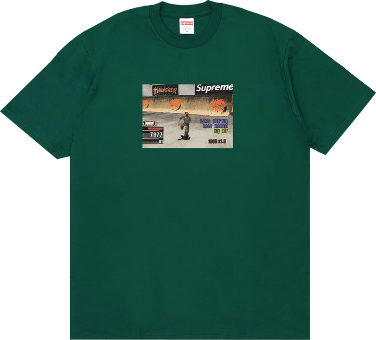 Supreme x Thrasher Game Tee Dark Green