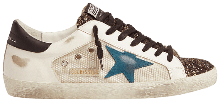 Golden Goose Superstar Glitter Insert Blue Star