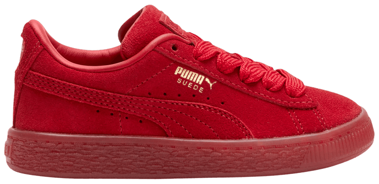Puma Suede Classic Little Kid Mono Gold   Red