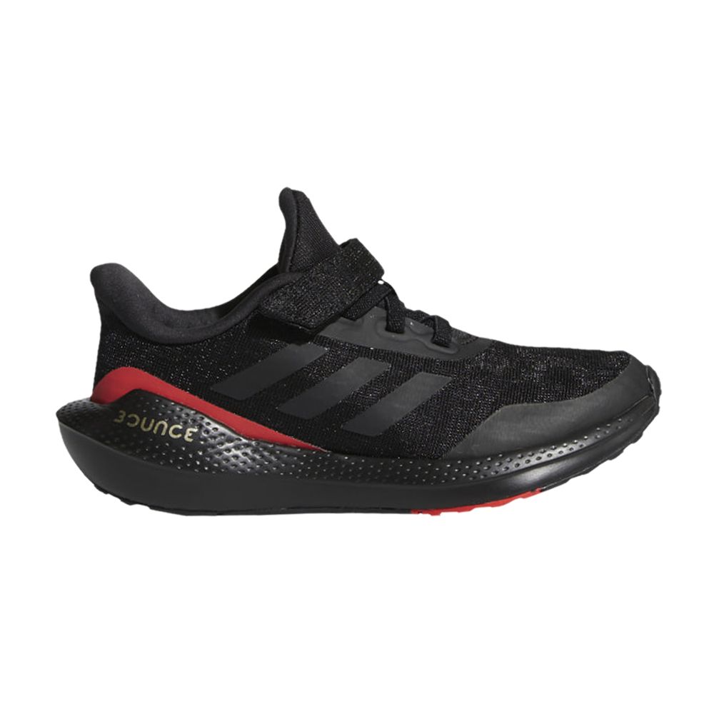 Pre-owned Adidas Originals Adidas Eq21 Run Velcro J 'black Vivid Red' | Kid's Size 13