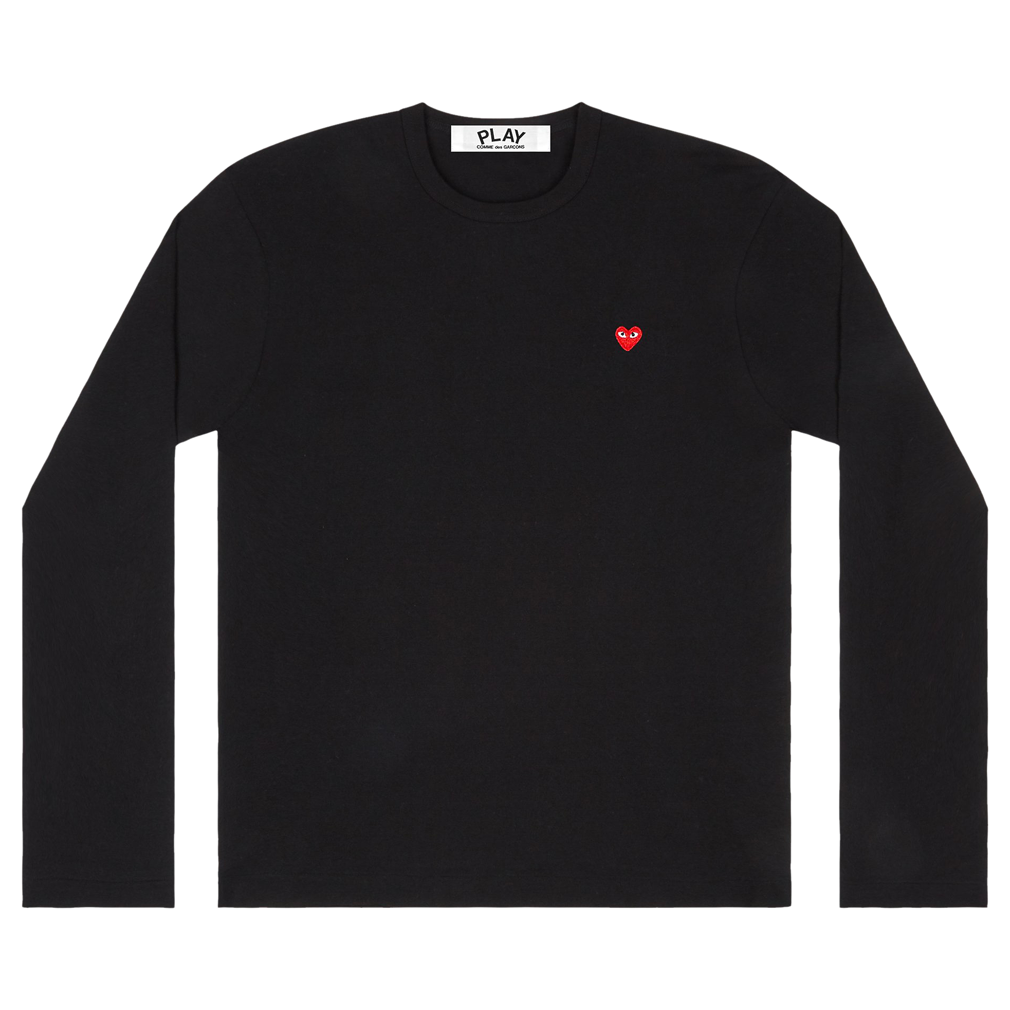 Pre-owned Comme Des Garçons Play Small Heart Long-sleeve T-shirt 'black'