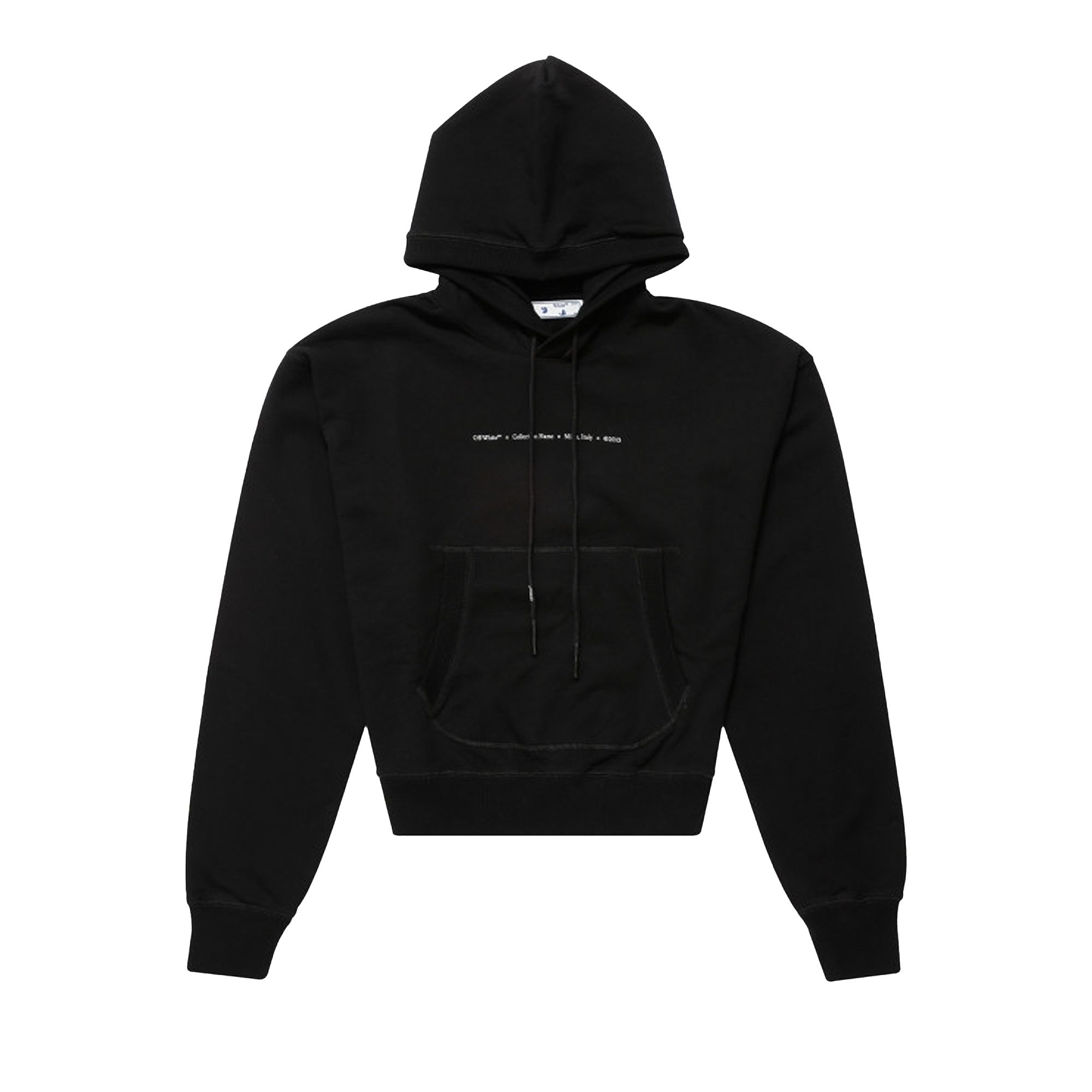 Off-White Tornado Arrow Over Flatlock Hoodie 'Black/Multicolor' | Men's Size XS