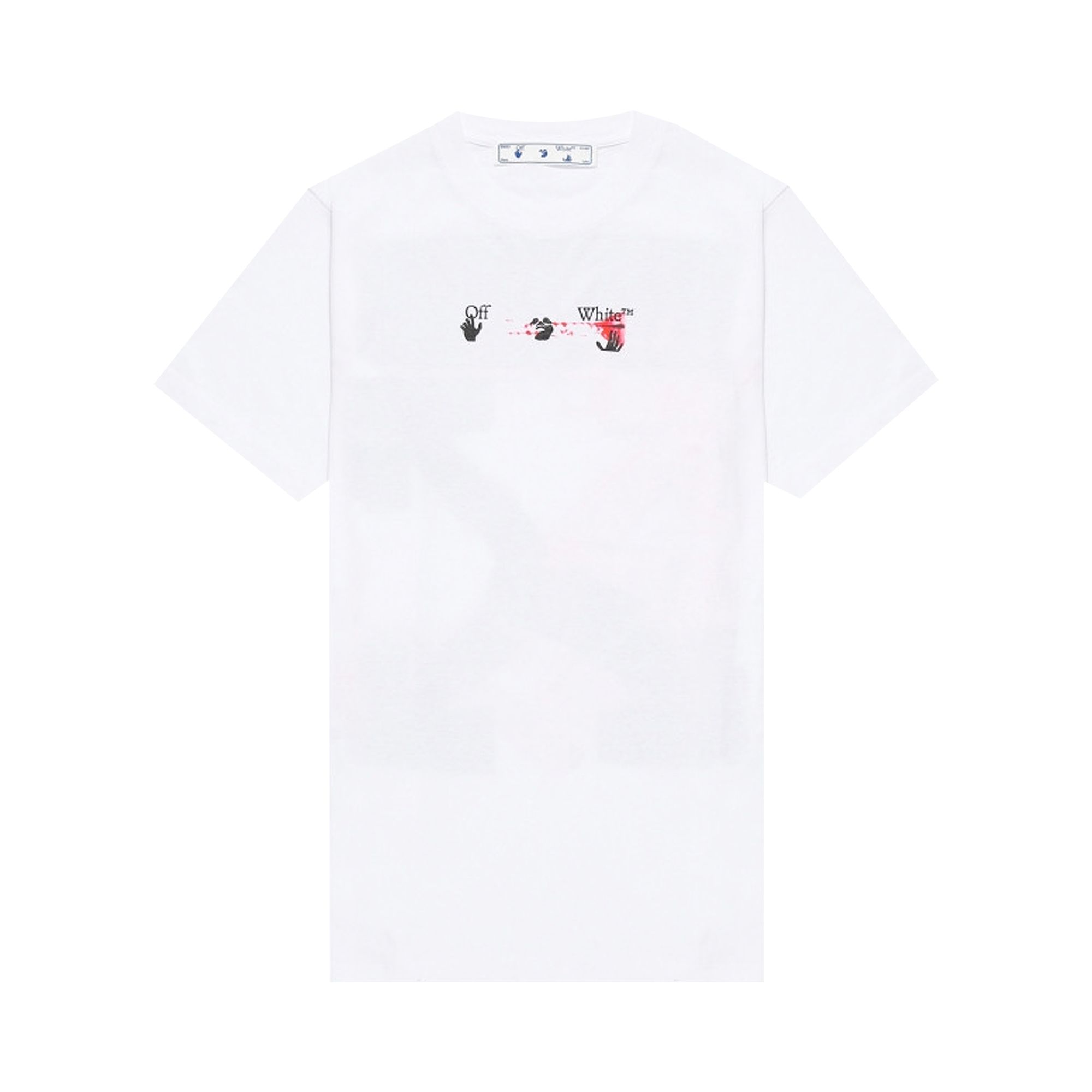 Pre-owned Off-white Acrylic Arrow Short-sleeve Slim Tee 'white/fuchsia' | Men's Size M