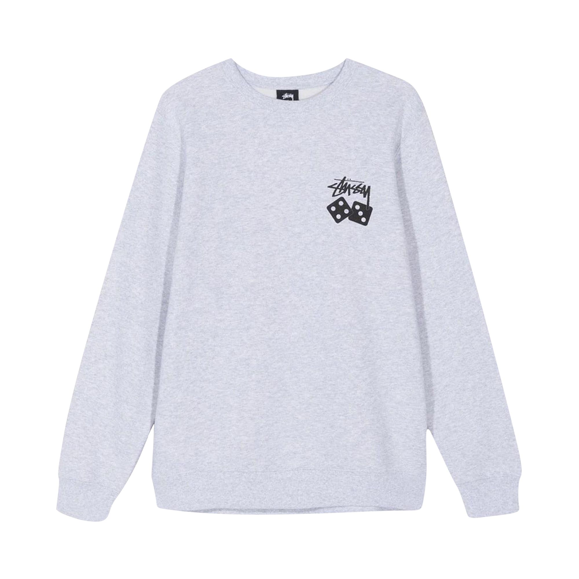Stussy Dice Crew 'Ash Heather' | Grey | Men's Size M