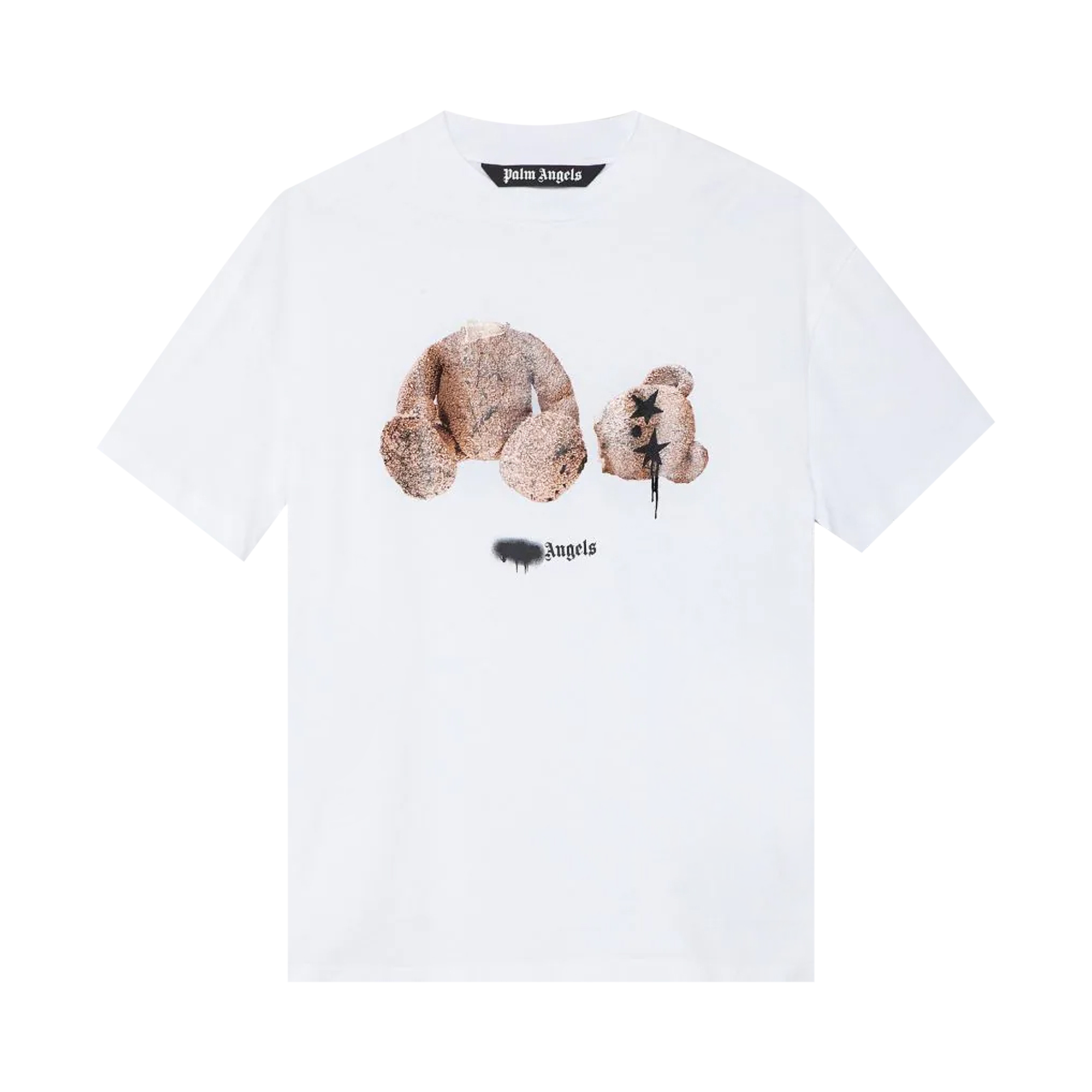 Pre-owned Palm Angels Spray Bear Classic Tee 'white'
