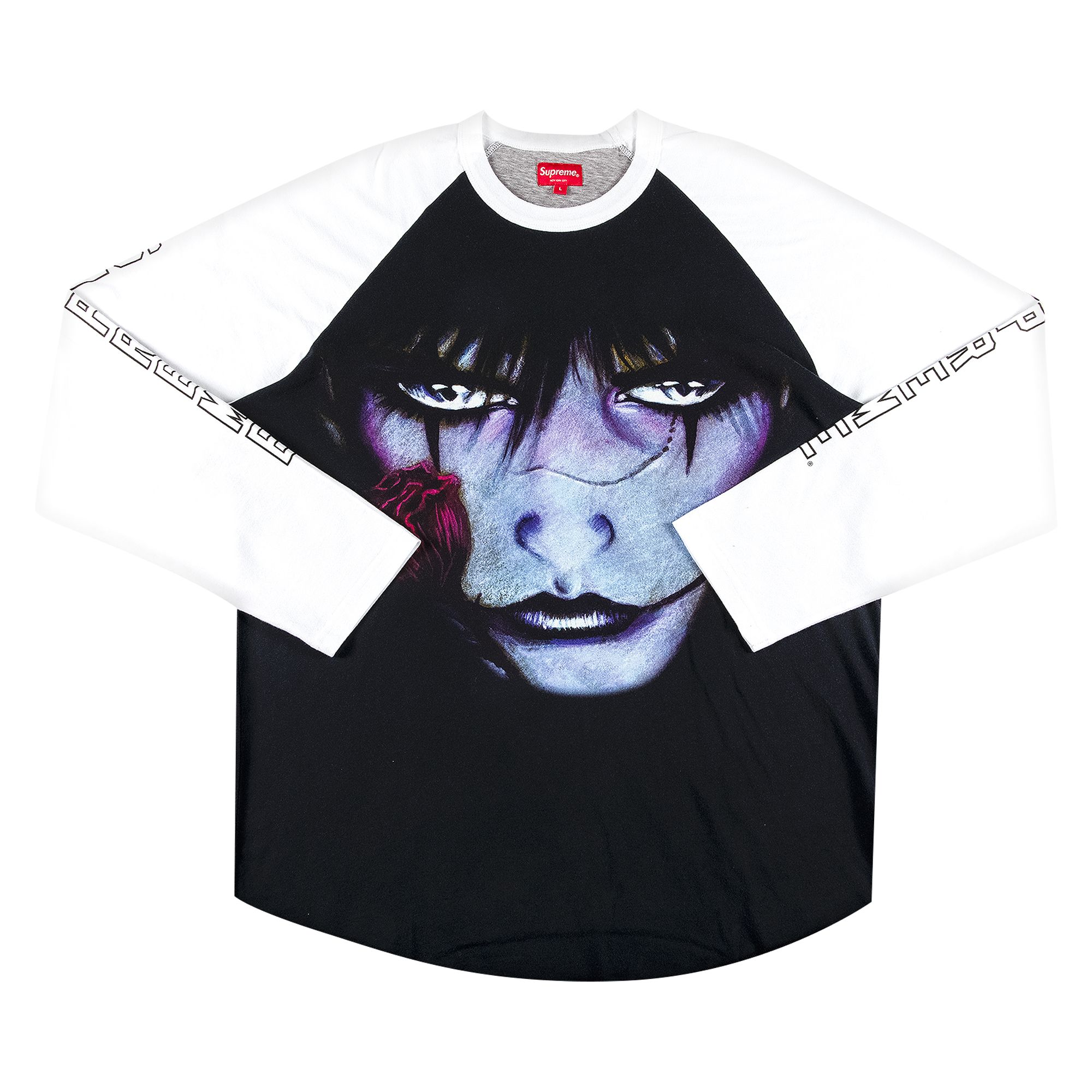 Pre-owned Supreme X The Crow Raglan Long-sleeve Top 'white Eyes'
