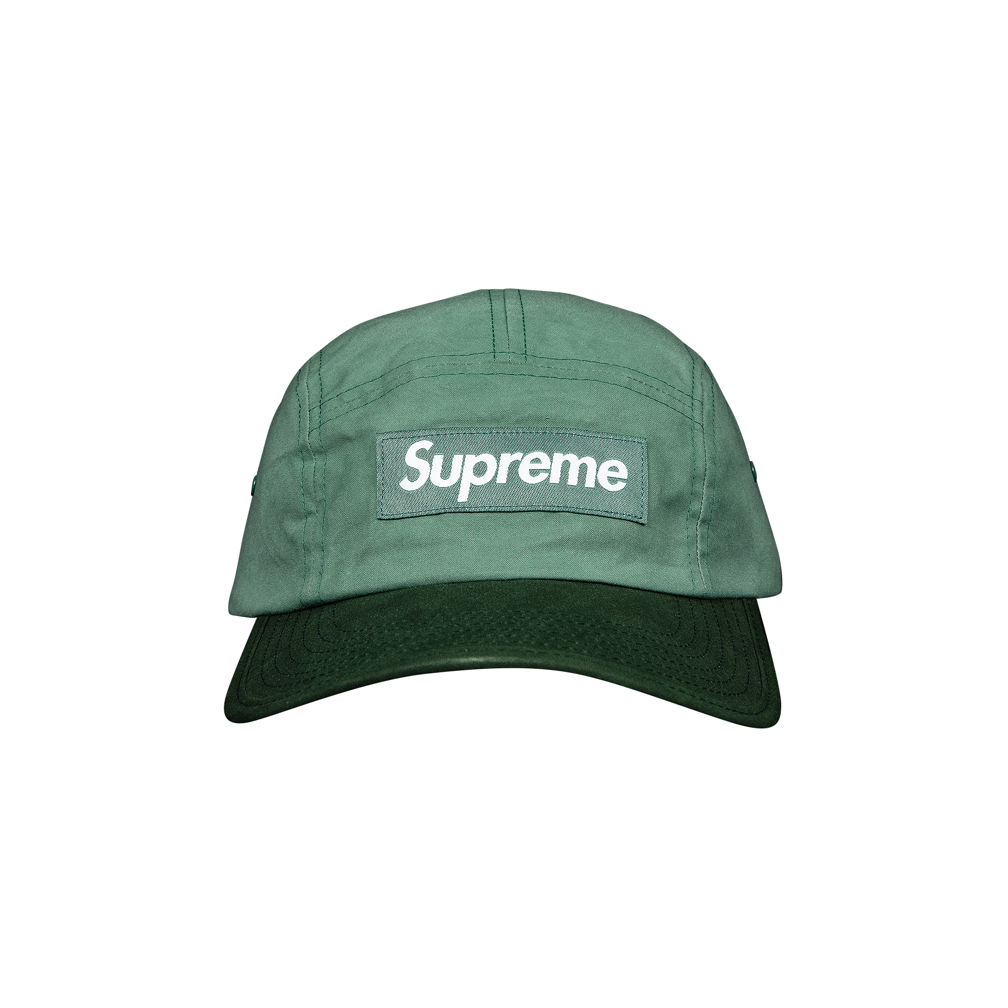 Pre-owned Supreme Waxed Cotton Camp Cap 'green'