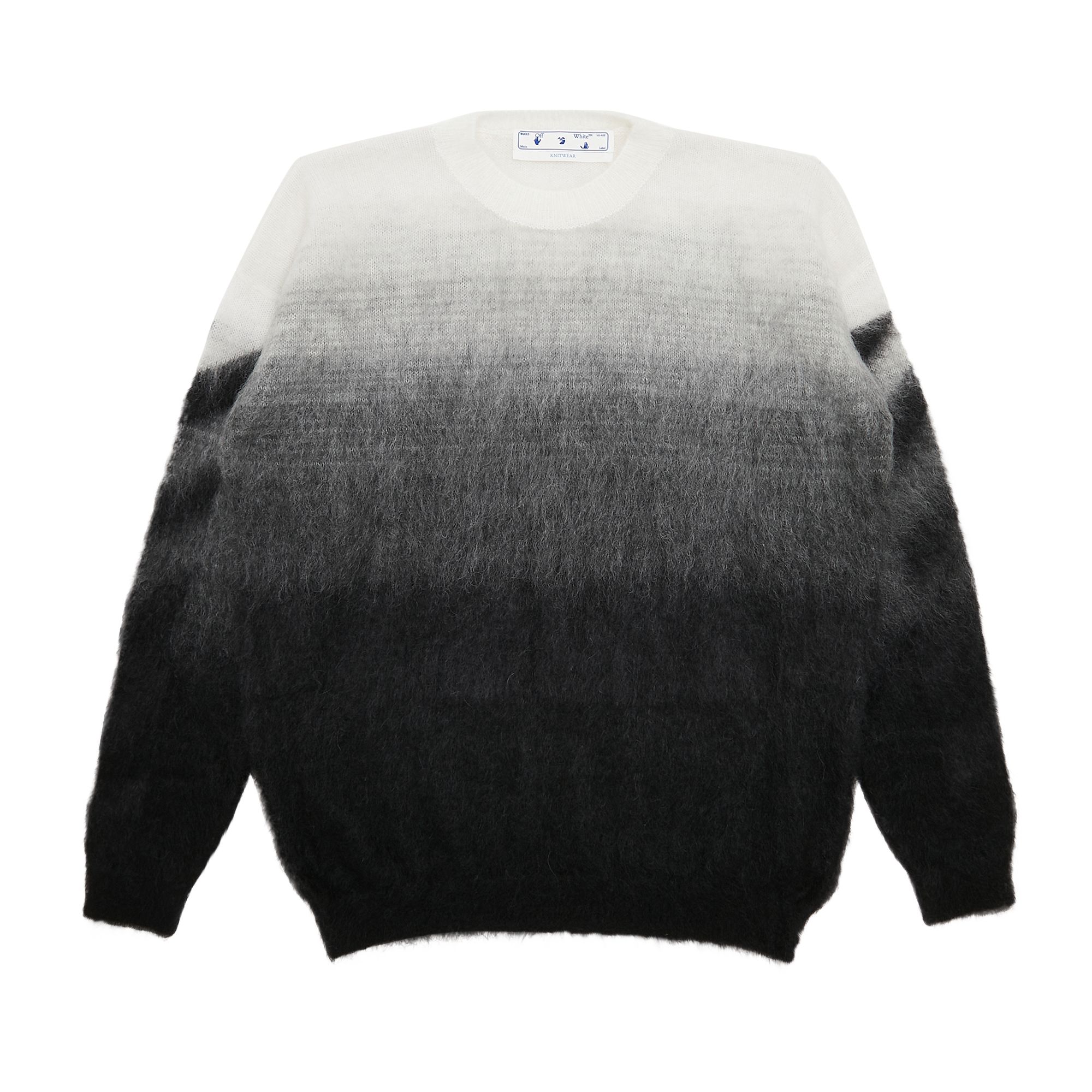 Off-White Diag Brushed Knit Crewneck 'Black' | Men's Size S