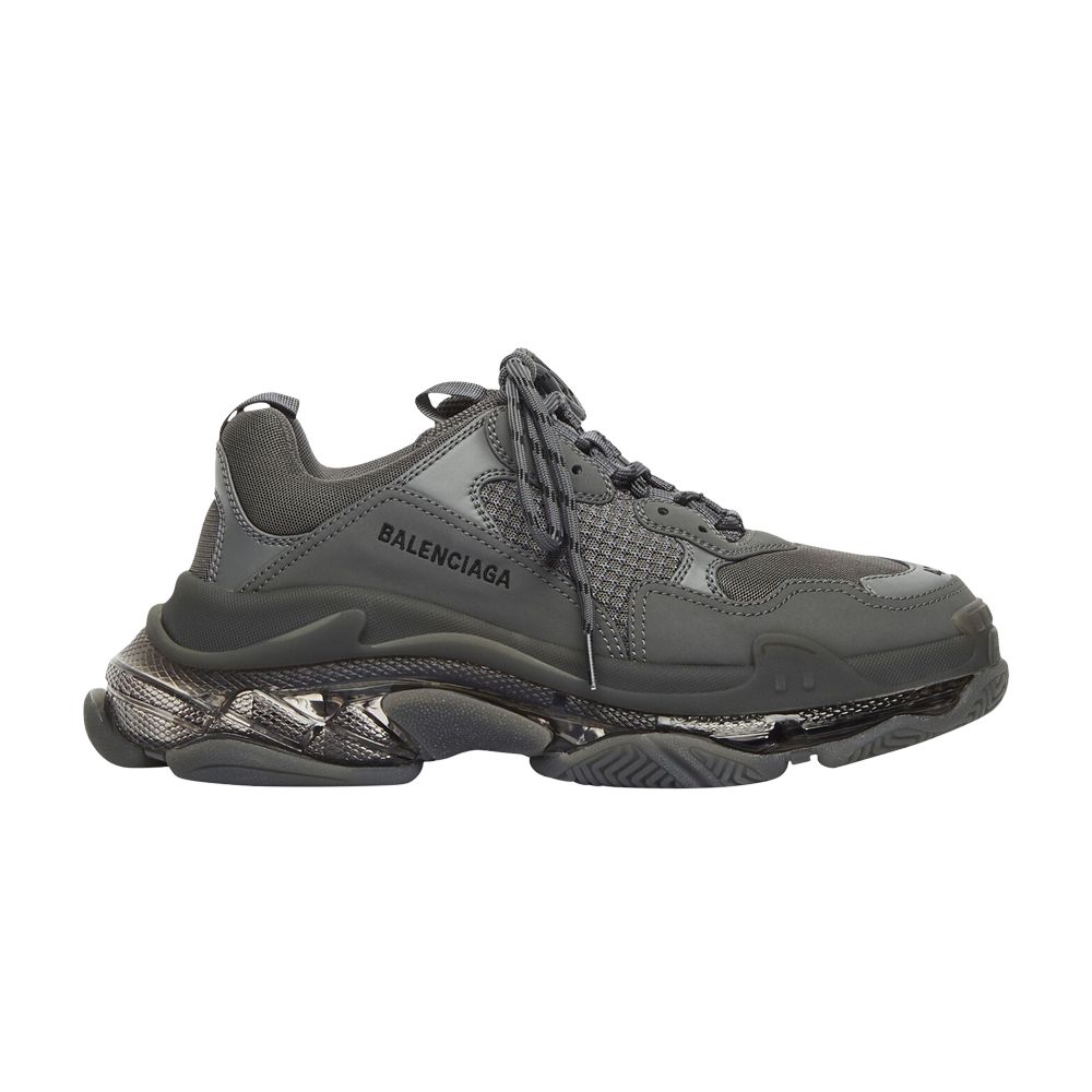 Pre-owned Balenciaga Wmns Triple S Sneaker 'clear Sole - Grey' | Women's Size 34 In Gray