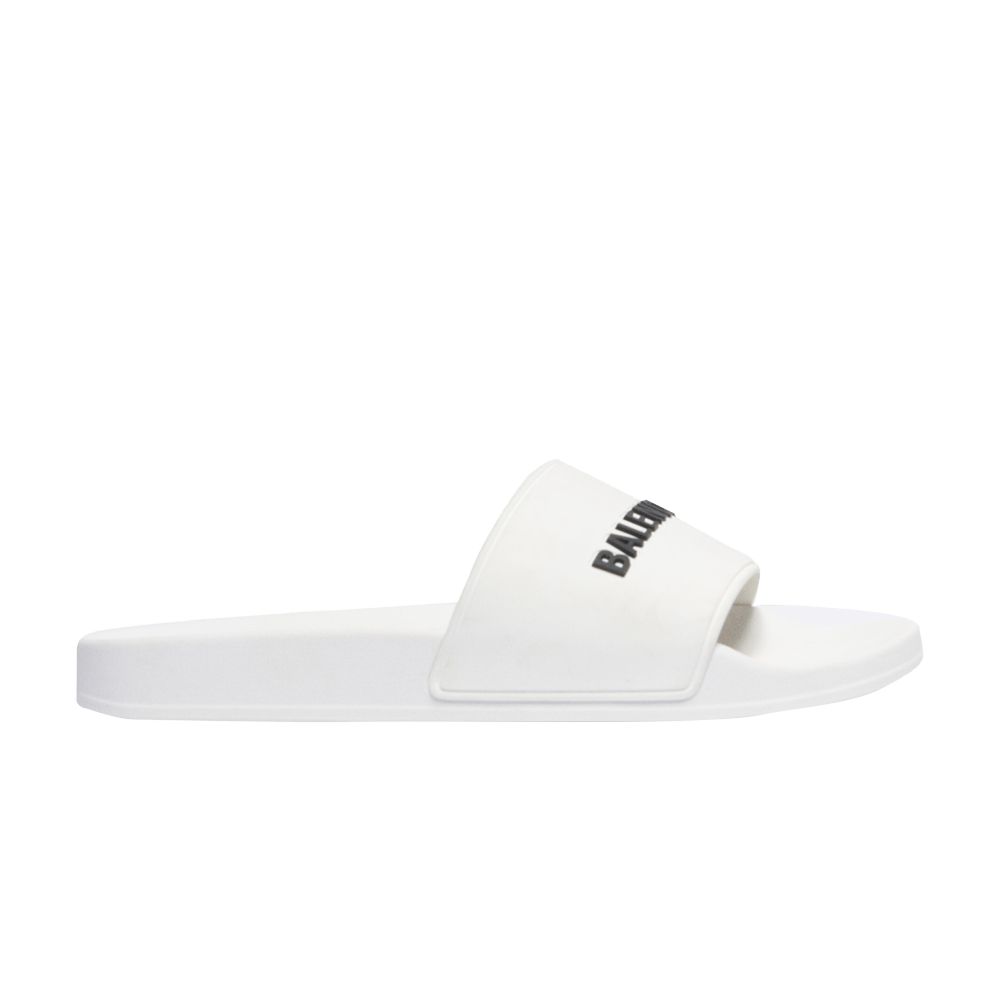 Pre-owned Balenciaga Pool Slides 'white' | Men's Size 43