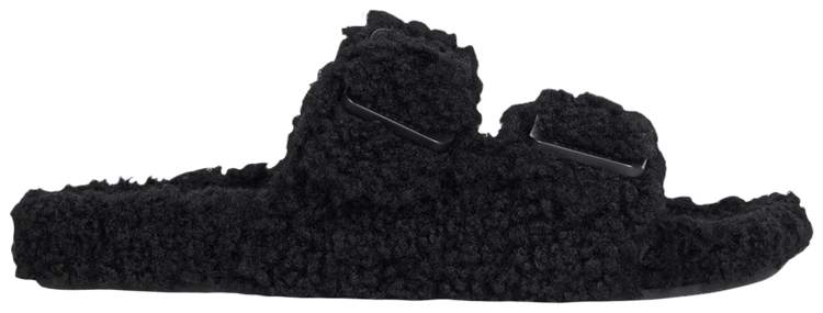 Balenciaga Mallorca Shearling Sandal Black