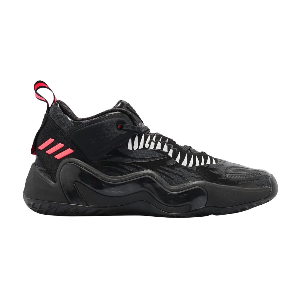 Pre-owned Adidas Originals Adidas Marvel X D.o.n. Issue #3 J 'venom Carnage - Carbon Signal Pink' | Black | Kid's Size 4.5