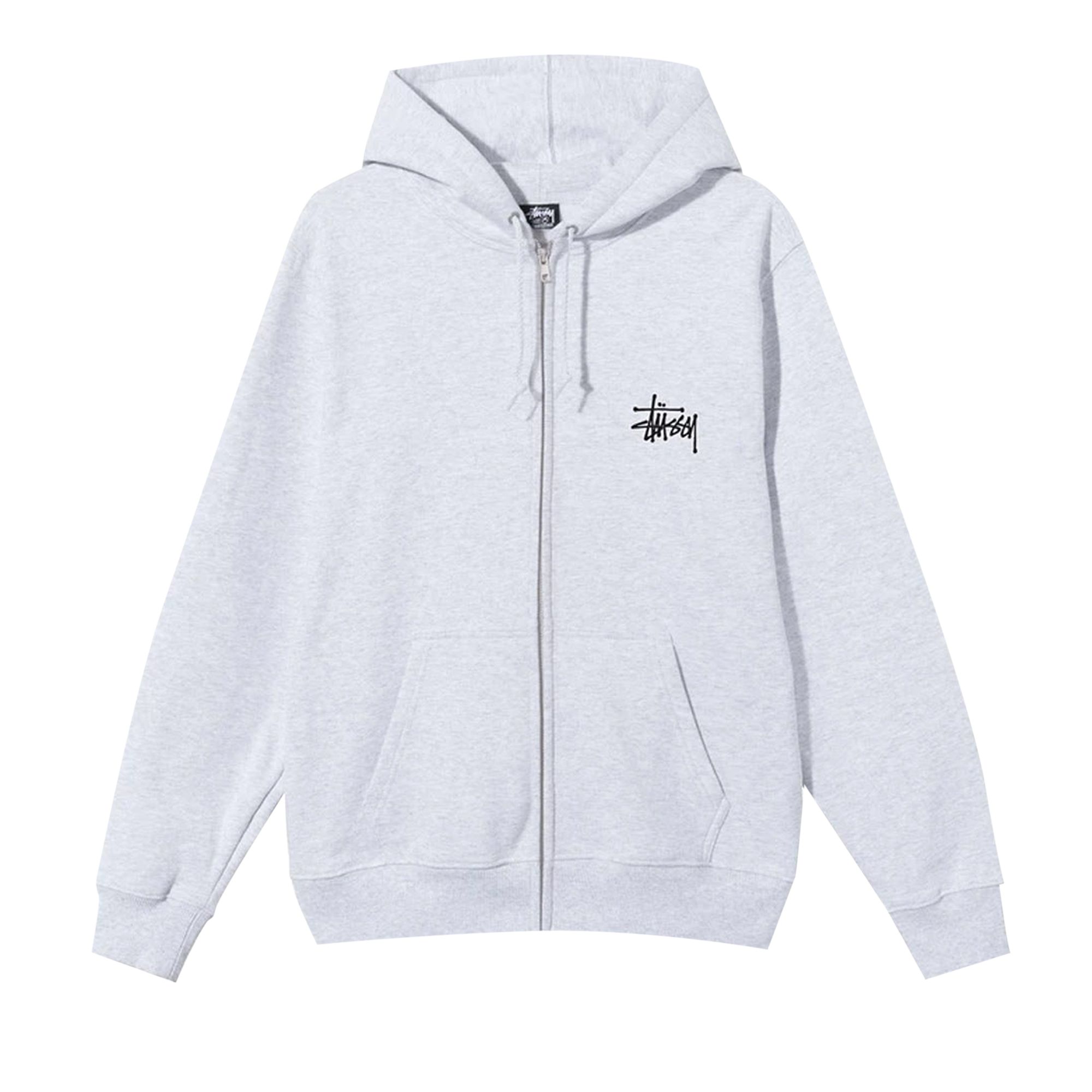 Stussy Basic Zip Hood 'Ash Heather' | Grey | Men's Size L