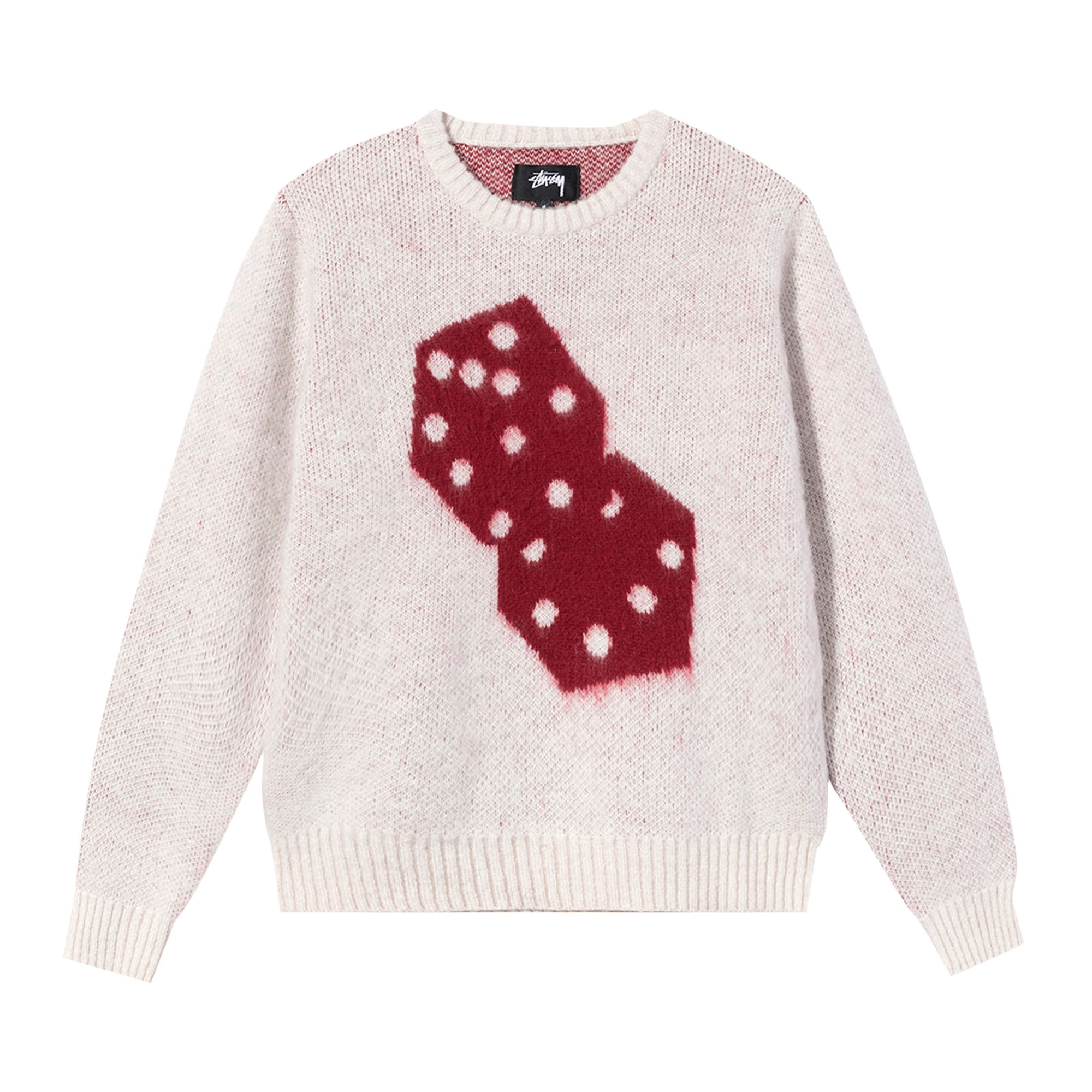 Stussy Dice Mohair Sweater 'Bone' | Cream | Men's Size M