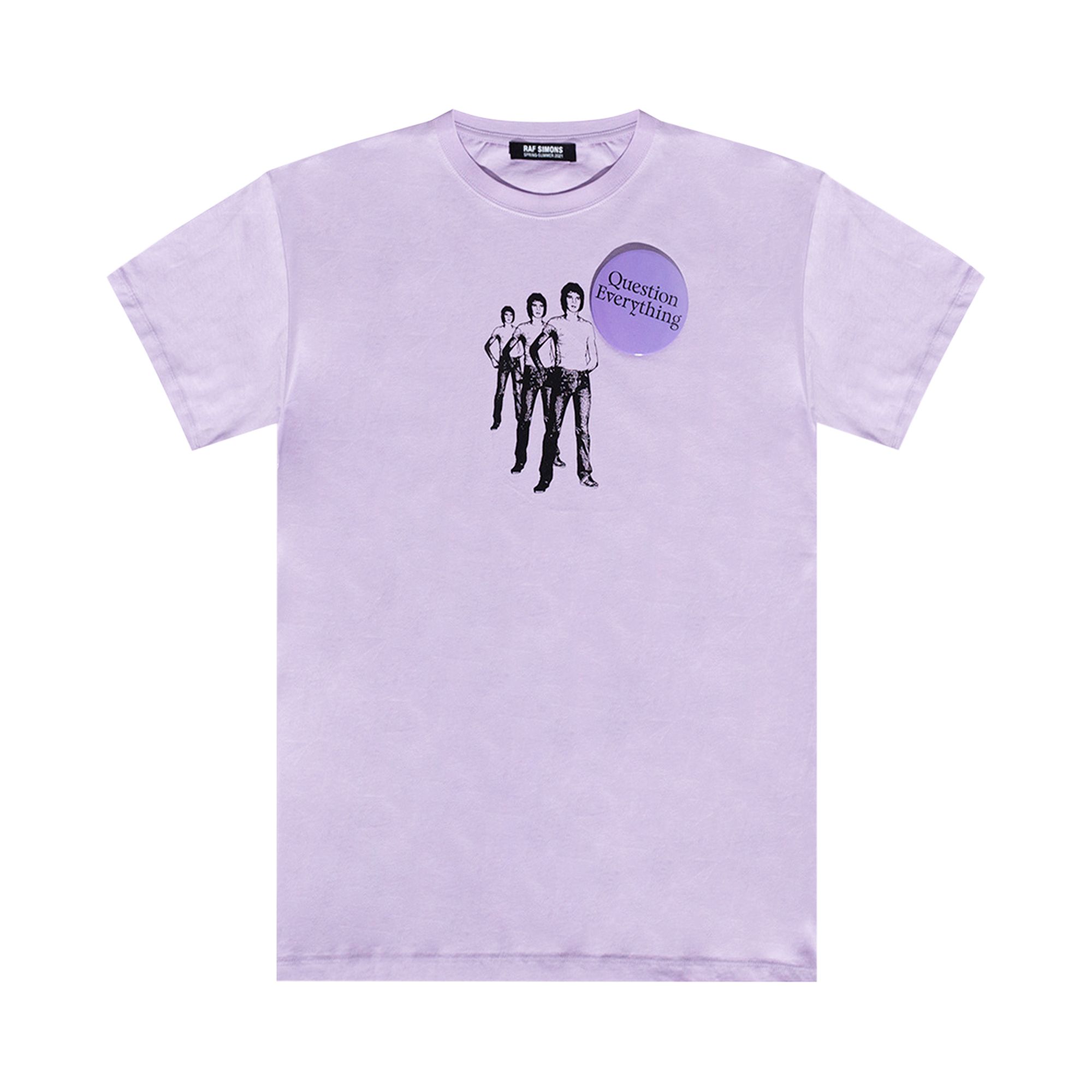 Pre-owned Raf Simons Question Everything T-shirt 'lila' | Purple | Men's Size L