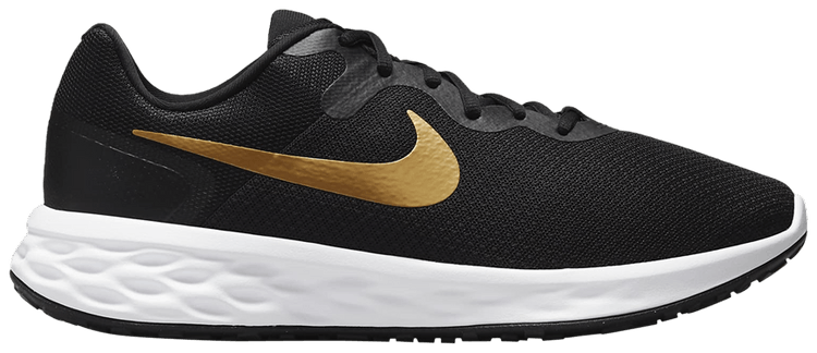 Nike Revolution 6 Extra Wide Black Metallic Gold