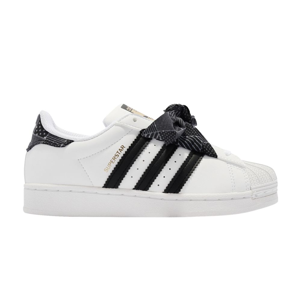 Pre-owned Adidas Originals Adidas Superstar Little Kid 'polka-dot Scarf' | White | Kid's Size 3