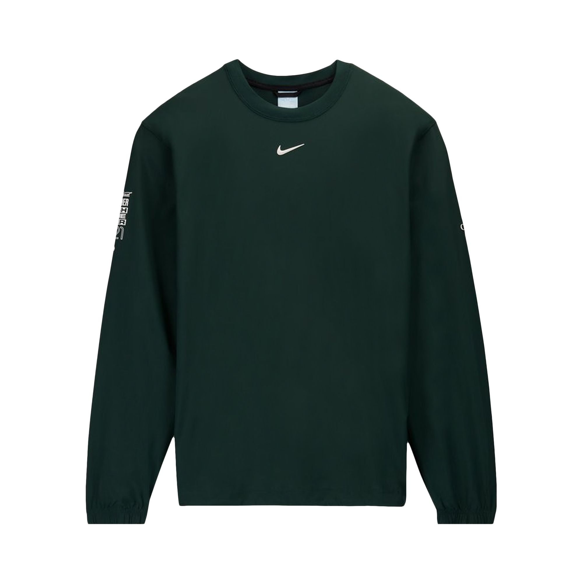 Nike NRG Nocta DF Woven Long-Sleeve Crew 'Pro Green' | Men's Size XS