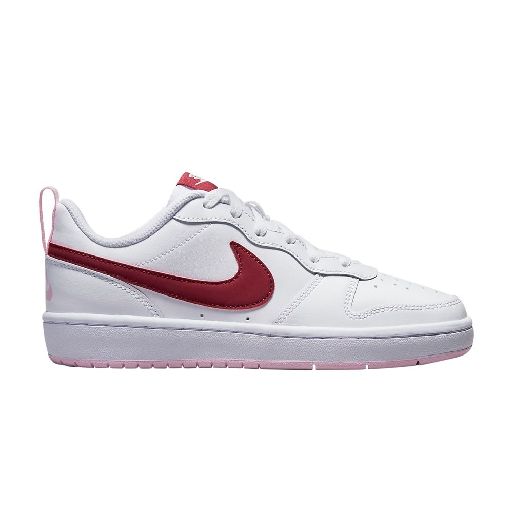 Pre-owned Nike Court Borough Low 2 Gs 'white Dark Beetroot' | Kid's Size 6