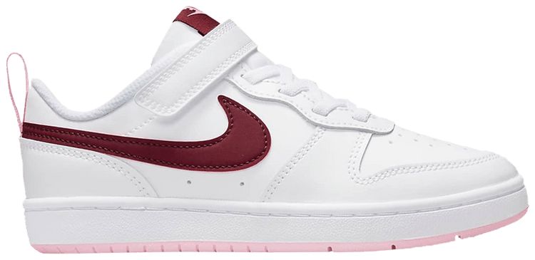 Nike Court Borough Low 2 PS White Dark Beetroot