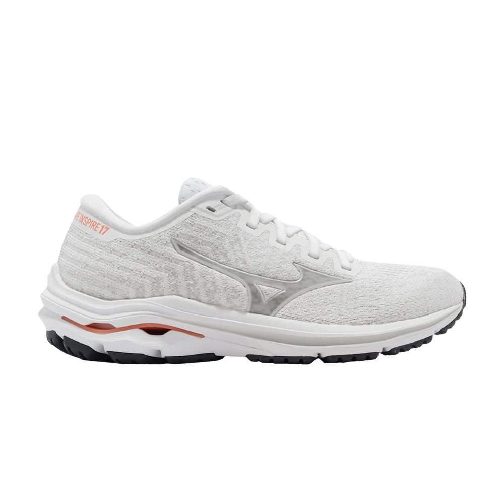 Pre-owned Mizuno Wmns Wave Inspire 17 Waveknit 'white Papaya'