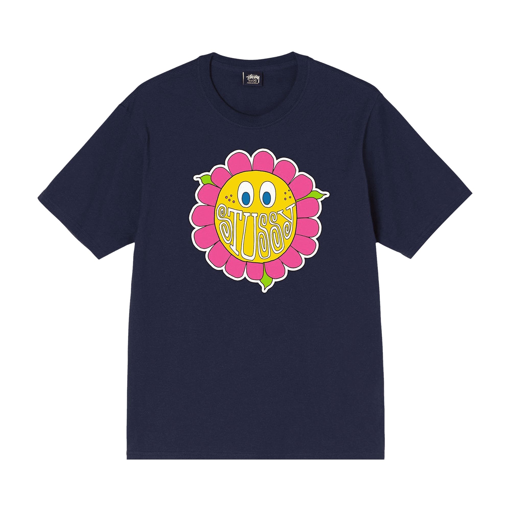 Stussy Happy Flower T-Shirt 'Navy' | Blue | Men's Size M